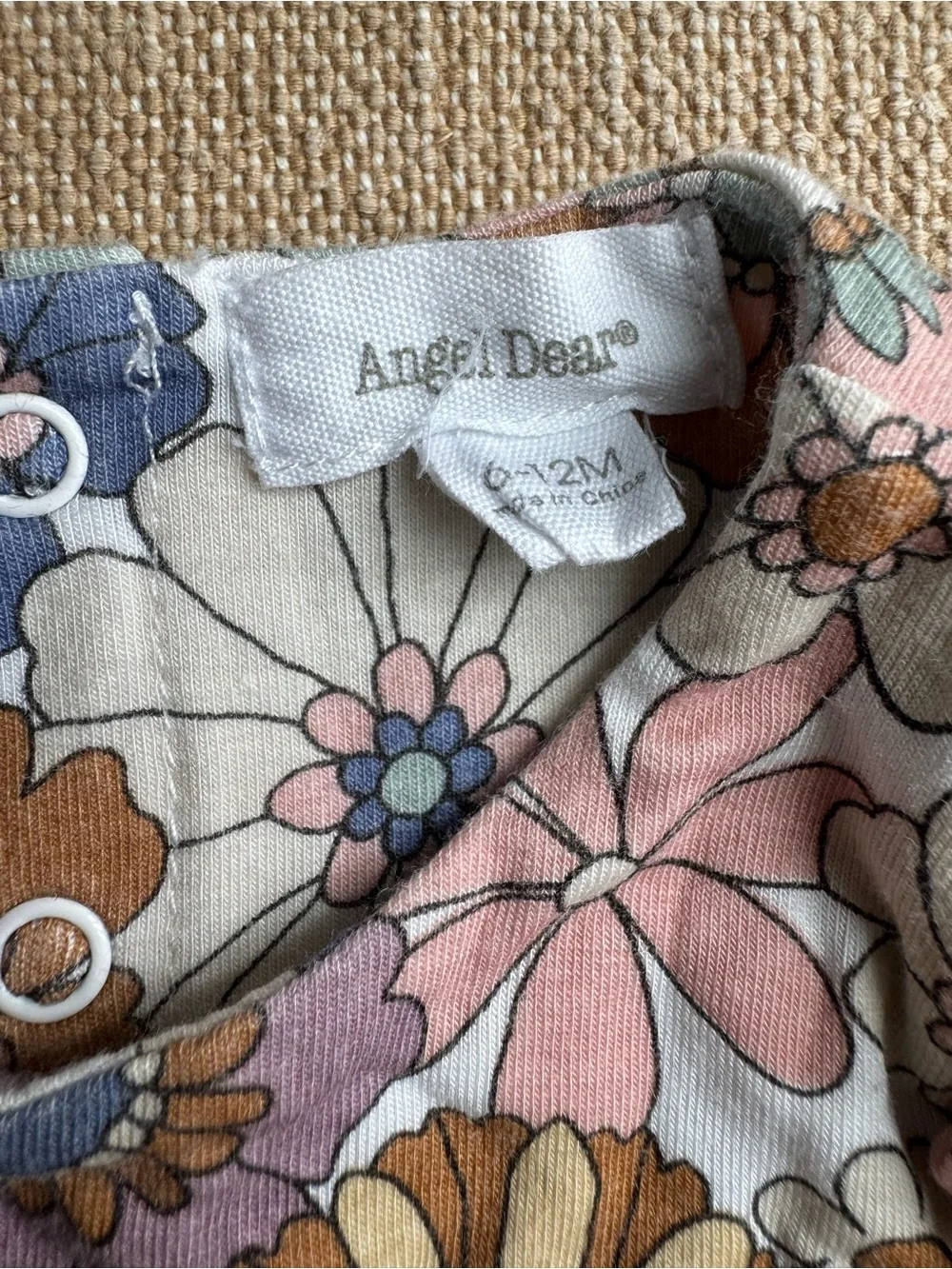 Bundle of 2 Angel Dear Floral Rompers Jumpsuits